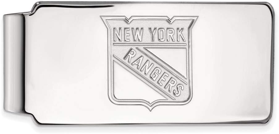 LogoArt 10k White Gold NHL New York Rangers Money Clip