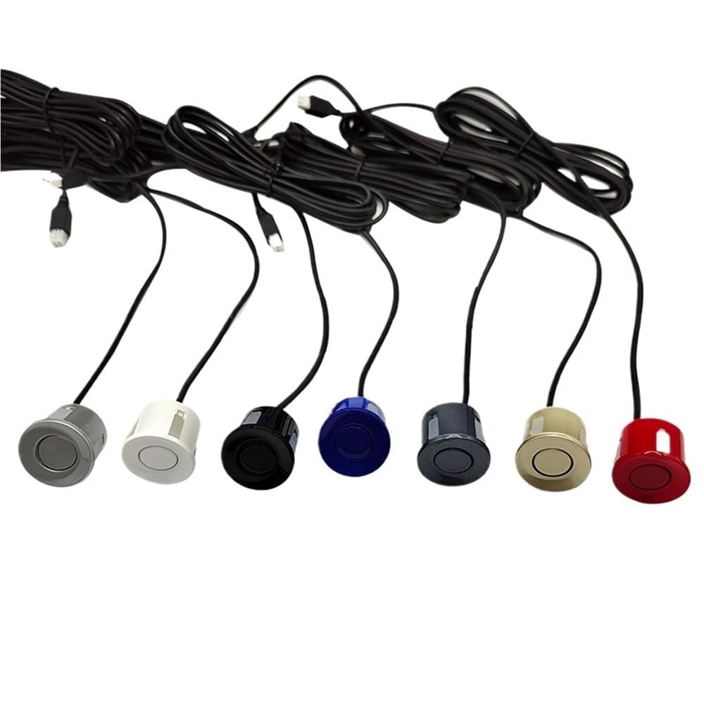 Kit d'aide au stationnement PDC avec capteur Radar Multiple, Affichage Lumineux Parktronic, Assistant de détection et 4/8 capteurs Radar (8 capteurs/capteurs Noirs).