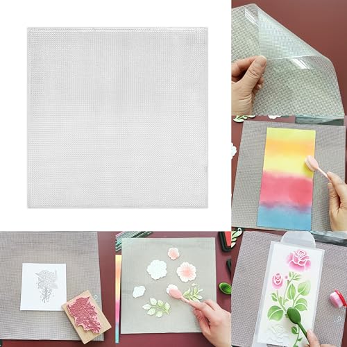 Alinacutle 1pc 9.2in x 9.2in Sticky Mat Stencil Stick Pad Multi-Use Non-Slip Sticky Mats for DIY Art Card Making Hold Your Cards Tock in Place Easy to Clean Reusable