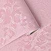 Lativo Pink Wallpaper Silk Embossed Floral Pink Contact Paper Peel and ...