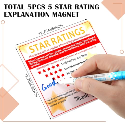 Oudain 5 imanes estrella para decoración miniatura 3