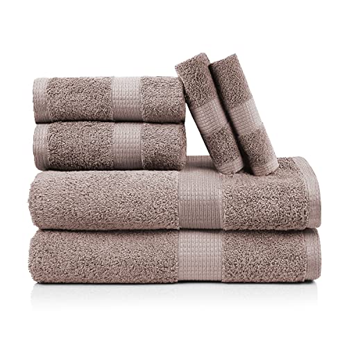 Badetücher 6er Set, 100% Baumwolle Handtücher Cover