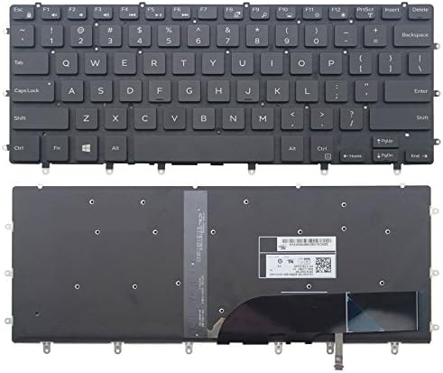 New Laptop Keyboard with Backlit (Without Frame) Replacement for DELL Inspiron 15 7000 Series 15-7558 15-7568 p55f p55f001 p55f002 US Layout Black Color