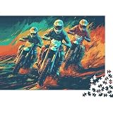 Motocross Rennen Action 1000 Teile Recycling-Karton für Erwachsene Achtsamkeit Motocross Rennen Puzzle zur Wanddek ...