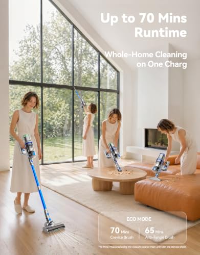 Image of Cordless Vacuum Cleaner, 350AW /70Min Vacuum Cleaners for Home, Stick Vacuum