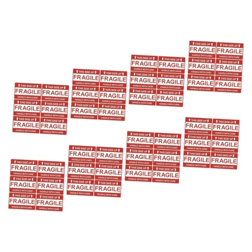 OFFSCH Versatile Fragile Labels 8 Sheets Self-Adhesive Stickers for Shipping Careful Packaging