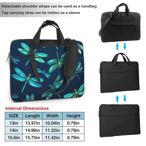 Maletín para laptop impermeable Dragonflies 13 pulg miniatura 4