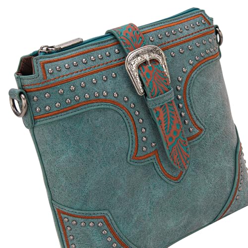Image of Montana West Western Crossbody Bags for Women Embroidered Denim Collection Purses