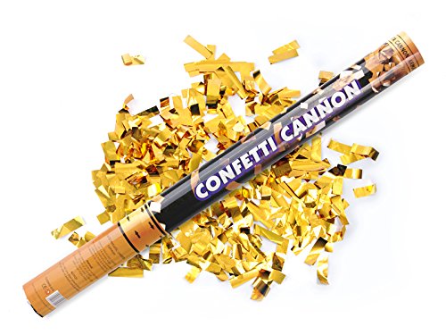 6 Konfetti-Kanonen – Goldener Konfetti-Regen, 60 Cm Lang, Für Hochzeit, Geburtstag, Party
