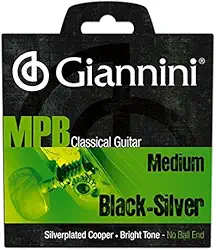 Giannini GENWBS MPB Brazilian Jazz Series Guitarra Clássica Banhada a Prata Cobre/Preto Nylon Cordas