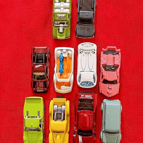 Image of Hot Wheels Car 2025 Pack of 10 (Ford F-150, 72 Chevy Luv, 40 Ford Pickup, Limited Grip, 67 Austin, Datsun 620, Deora II, Circle Trucker, Fig Rig, Deora III) Multi - Color