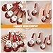 VINTORKY Ceramic Measuring Spoon Set Tiny Measuring Spoons for Baking Christmas Teaspoon Santa Claus Theme Kitchen Accessories
