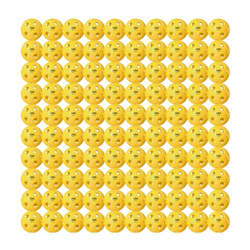 OZO Pickleball   Set de 100 Bolas para Interiores, 26 Agujeros, Moldeo por Inyección