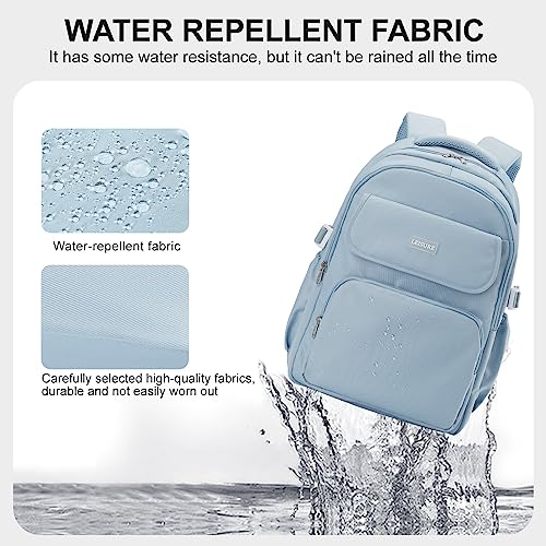 Backpack For College Students Women Men,Cute High School Bag,Lightweight Bookbag Casual Daypack Travel Backpack,Aesthetic School Backpack For Teens Boys Girls(Blue)4