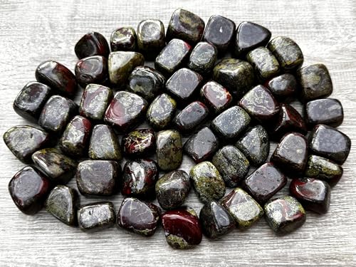 Image of 1 /2 LB Dragon Blood Jasper Tumbled Stones, Polished Dragon Blood Jasper Gemstone, Dragon Blood Jasper Healing Crystals (Dragon Blood Jasper)