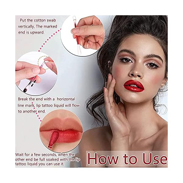 Blitzby-20-Pcs-Tattoo-Lipstick-Cigarette-Cotton-Swab-Lip-Stain-Portable-Non-Stick-Liquid-Lipstick-Long-Lasting-and-Waterproof-Lip-Tint-Multicolor Blitzby 20 Pcs Tattoo Lipstick Cigarette Cotton Swab Lip Stain, Portable Non-Stick Liquid Lipstick, Long-Lasting, and Waterproof Lip Tint. (Red)