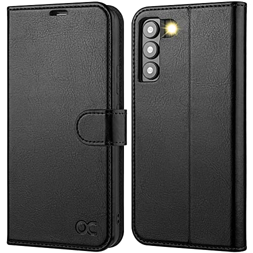 Coque Samsung Galaxy S22 antichoc TPU housse portefeuille cuir avec RFID