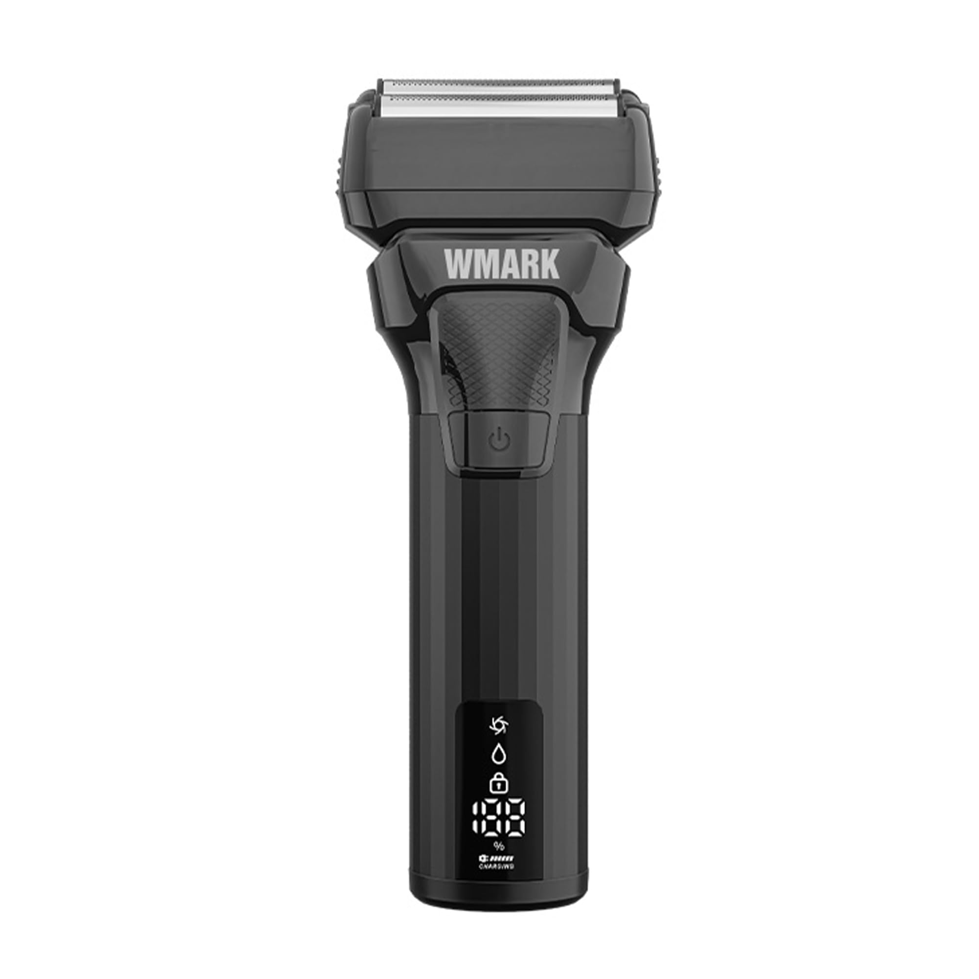 WMARK Kit de afeitado recargable de 2 piezas, afeitadora 2 en 1 para hombre (2 cabezales flotantes alternativos) y recortadora de nariz/orejas (10000 RPM), cubierta de rejilla desmontable fácil de