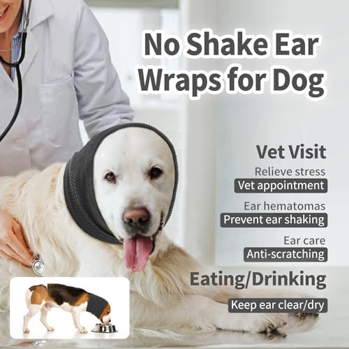 Image of Nanaki Dog Calming Hoodie Quiet Head Cover Sleeves - Ear Covers Hood for Noise Bath, The Grooming and Force Drying Head Protection for Anxiety Relief and Calming Dog Neck and Ear Warmer