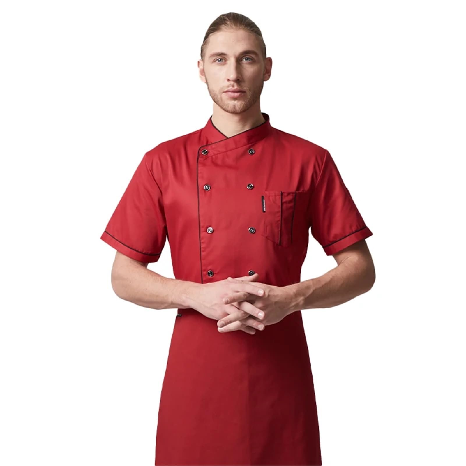 Divisa da cuoco Giacche da cuoco for uomo e donna, a maniche corte, cucina, panetteria, ristorante, cameriera, cameriere per chef