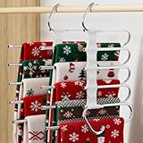 DAMITA Perchas Pantalones Percha Multiple Ahorra Espacio Antideslizantes...