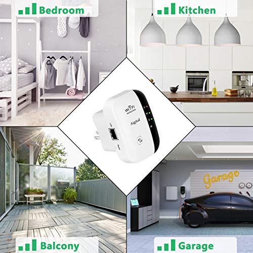Aigital WiFi Extender - Upgraded WiFi Repeater Wireless Signal Booster Mini WiFi Blast Range Extender, Access Point, Easily Extend Signal to Cover Whole Home, 300Mbps 2.4GHz| New Program| Quick Setup - Thumbnail 5