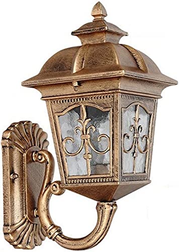 Applique murale extérieure industrielle bronze lanterne aluminium allée patio