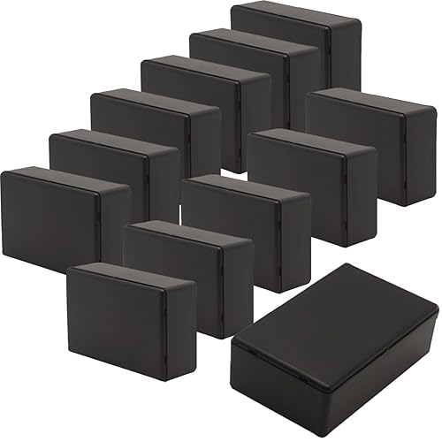 Miniatura 41 de Zulkit 5 cajas de proyectos de plástico ABS para proyectos eléctricos, caja de conexiones de energía, color negro, 3.15 x 1.97 x 0.83 pulgadas 5 PZAS