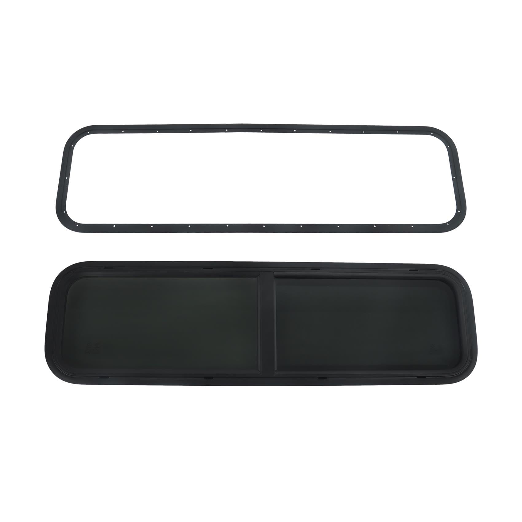labwork 42inch W x 12inch H RV Horizontal Slide Window Suitable for Camper Cargo Trailer - Tempered Glass with Screen DOT Certified