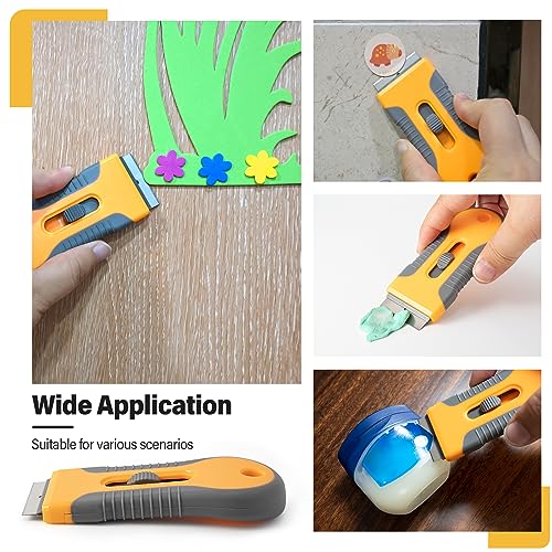 Image of Gomake Razor Blade Scraper Tool Wall Paint Window Glass Scraper with Extra Razor Blades for Sticker,Glue,Paint,Adhesives Removal,Glass Top Stove Cleaning