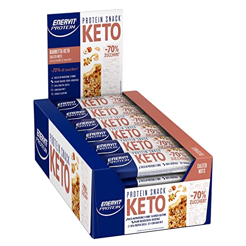 Scopri offerta per Enervit Protein Snack Keto Salted Nuts, Astuccio 30 Barrette da 35 Grammi, con Proteine di Soia e Pisello, per il Mantenimento del Tono Muscolare, Indicato per la Keto Diet, Senza Glutine