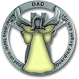 Cathedral Art GVC105 Glow in The Dark Guardian Angel Visor Clip, Dad, 1-3/4 Inch