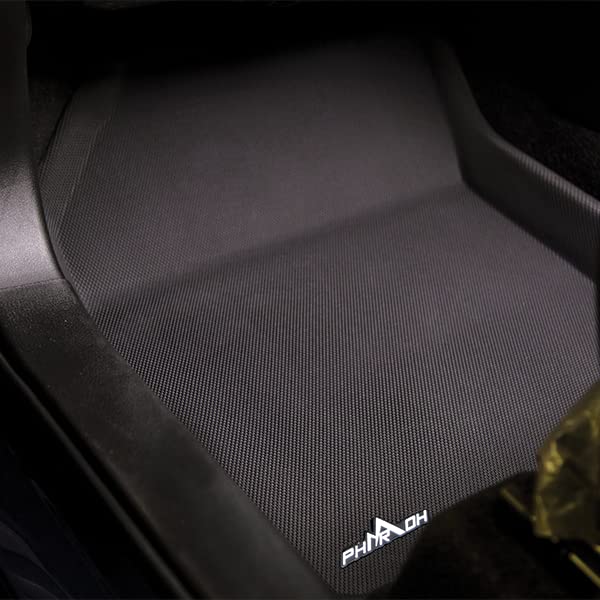 Image of Pharaoh 3D Car Mat | Compatible for Toyota | Custom Fit, All-Weather, Anti-Slip, Odorless, Stylish, and Eco-Friendly Floor Protection with Dust Collection Tray - Full Set (HYRYDER)