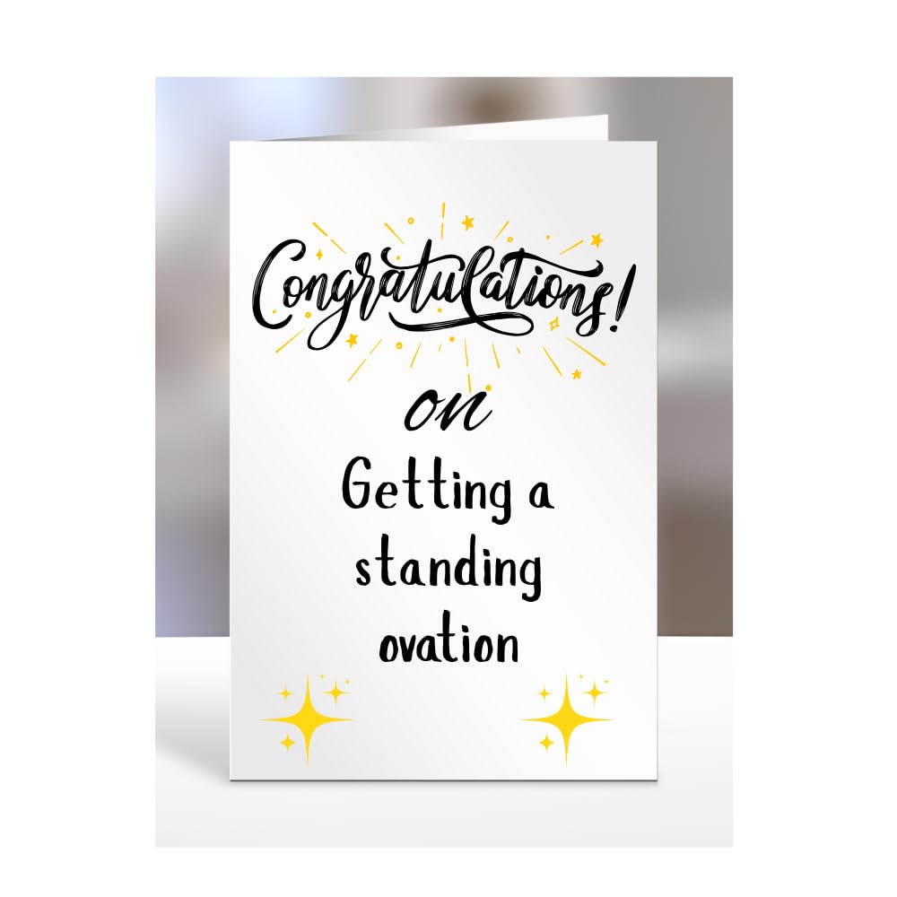 Congratulations on Getting a standing ovation Card, Gifts for Men or Women, Presents for Christmas, Greetings Card, Him, Her, Female, Male, A5-113_197
