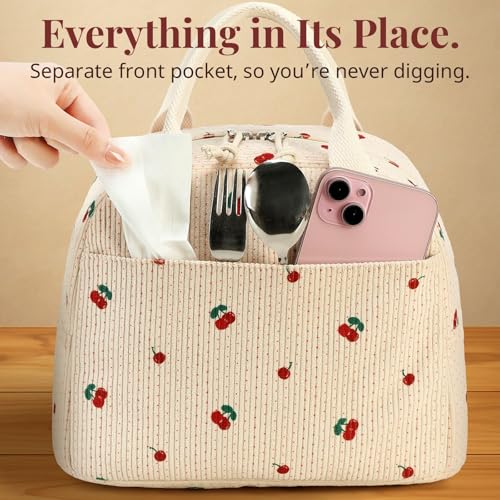 Image of LOVELYWIND Lunch Box for Women Cute Lunch Bags for Women Lunch Tote Bags Reusable Insulated Lunch Box Large Capacity Reusable Insulated Cooler for Work or Travel Gifts or Beach