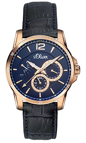 S.Oliver Time Orologio Da Uomo Al Quarzo – Cassa Metallica 40 Mm, Vetro Minerale, Cinturino In Pelle Nera, Impermeabile 3 ATM - 2