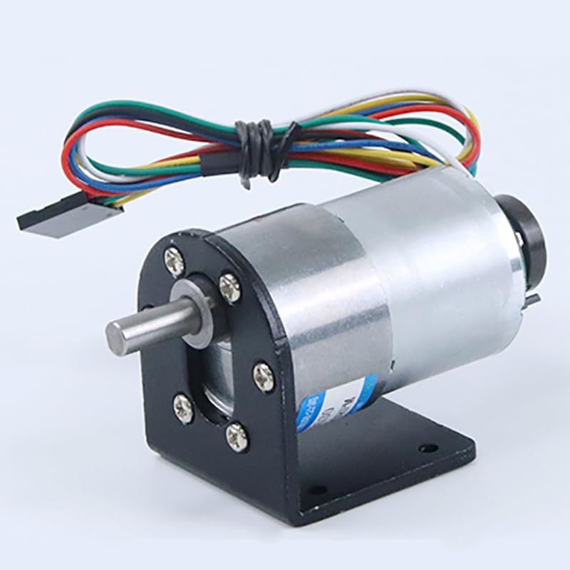 24V 37mm DC-Getriebemotor mit Hall-Encoder JGB37-3530B Hohes Drehmoment Einstellbarer Motor mit niedriger Geschwindigkeit CW CCW(24V 46RPM_ONLY MOTOR)