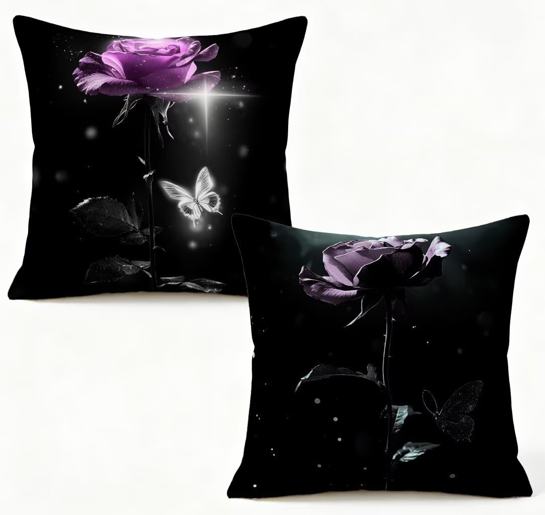 Coussin canapé 75 x 75 lot de 2 lin noir décoration lit et jardin