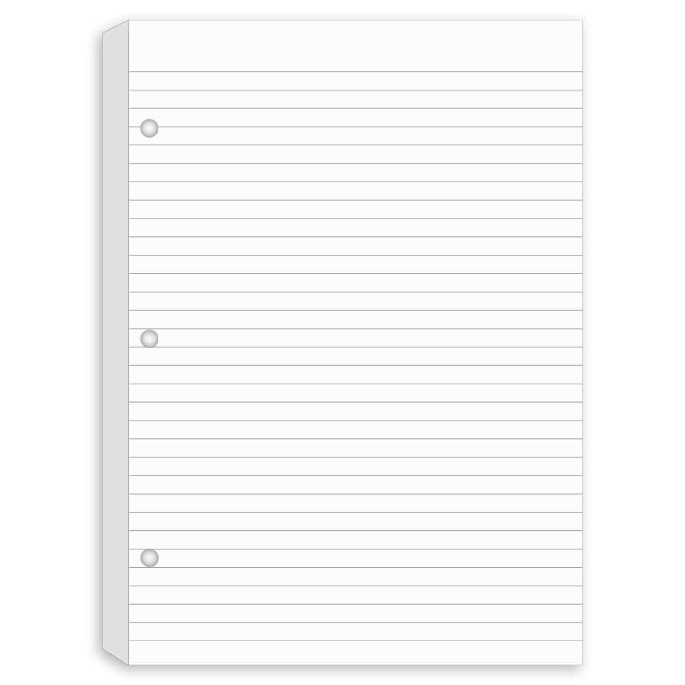 Photo 1 of (3 Pack) Half Letter Lined Paper, 3-Hole Punched Filler Paper Fits in Half Letter 3-Ring Binders, 100Sheets/200Pages, 100gsm White Loose-leaf Binder Paper, 5.8'' x 8.2''