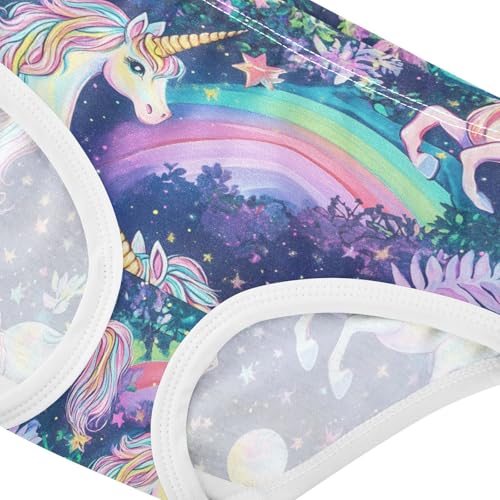Wusikd Magical Unicorns Girls' Underwear Cotton Girls Briefs Soft Toddler Underwear 2T4