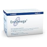 MSE Pharmazeutika EnzOmega hochdosiert ungesättigte Omega 3 Fettsäuren à 750mg EPA + DHA (60 Kapseln Fischöl) aufwendig aufgereinigt, optimiert Blutdruck & entzündungshemmend - Dr Enzmann