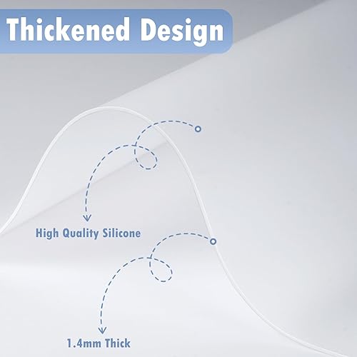 Miniatura 3 de Tapete de silicona de 47 x 23.6 pulgadas, tapetes grandes resistentes al calor para encimera, tapete protector de encimera de cocina impermeable