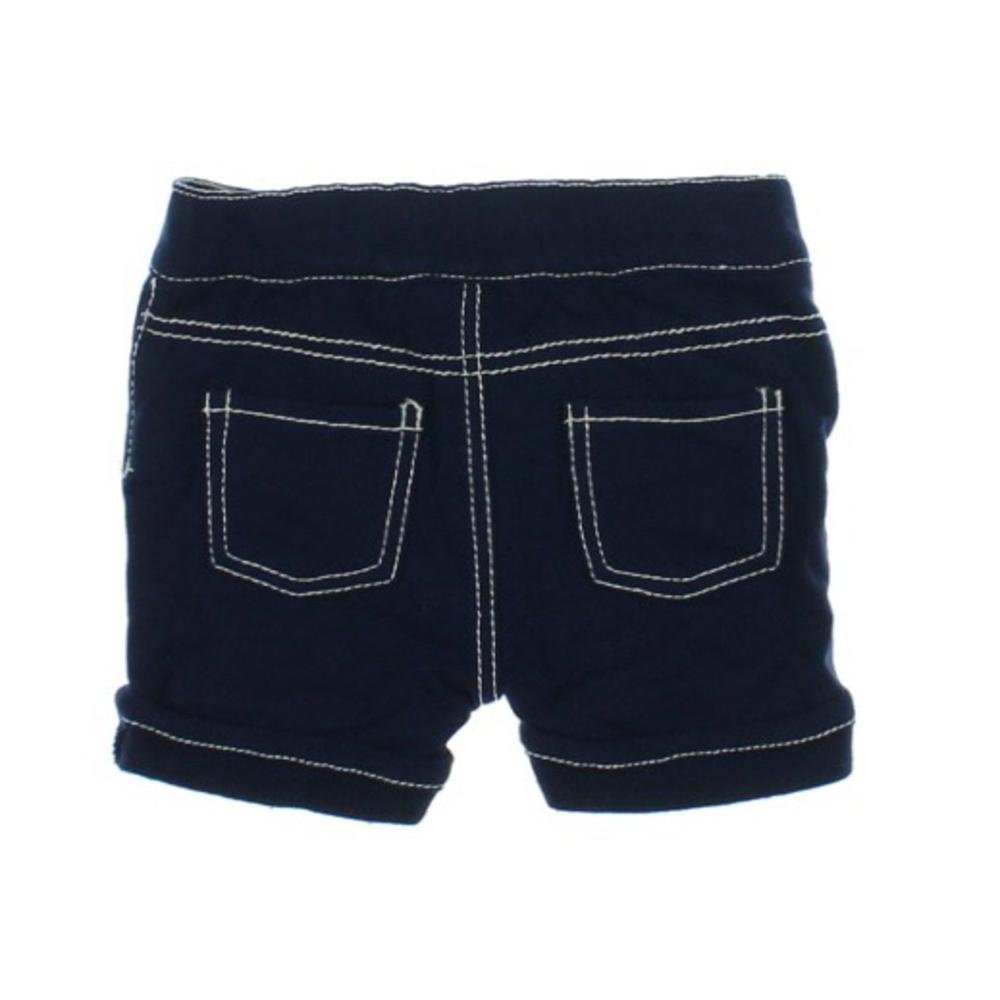 Hartstrings Stretch Terry Knit Short - Light Navy - 6-9 Months