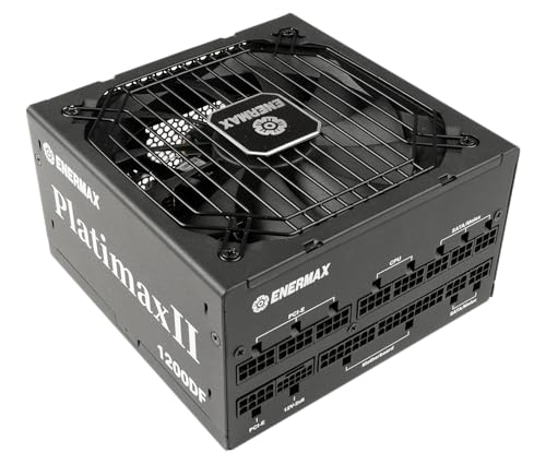 ENERMAX PLATIMAXII 1200DF 1200W Black |80 PLUS e Cybenetics Platinum |alimentatore ATX 3.1 completamente modulare |PCIe 5.1 12V-2x6 |Ventola silenziosa da 135 mm DF-Fanless | 105°C jap. Caps | - Alimentatore - Immagine 2