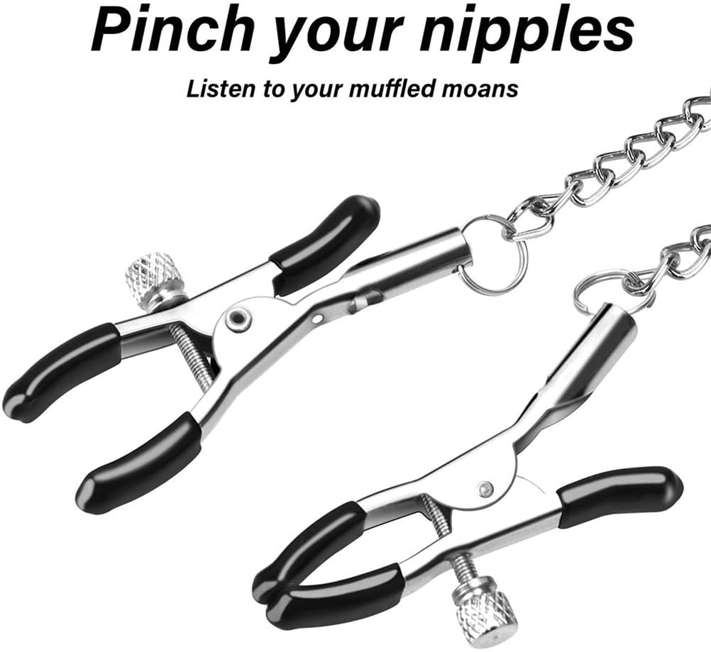 Collar de silicona con junta tórica de cuero negro ajustable de 1 pieza con dos clips de cadena de metal