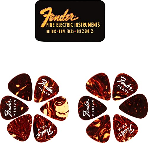 Fender »FINE ELECTRIC PICK TIN« Médiators dans boîte de collection – 12 Pièces – Celluloid – 351 Forme – 3 Épaisseurs… - Les Beatles, Paul McCartney, John Lennon, RIngo Starr, George Harrison Fender »FINE ELECTRIC PICK TIN« Médiators dans boîte de collection - 12 Pièces - Celluloid - 351 Forme - 3 Épaisseurs… – Image 7