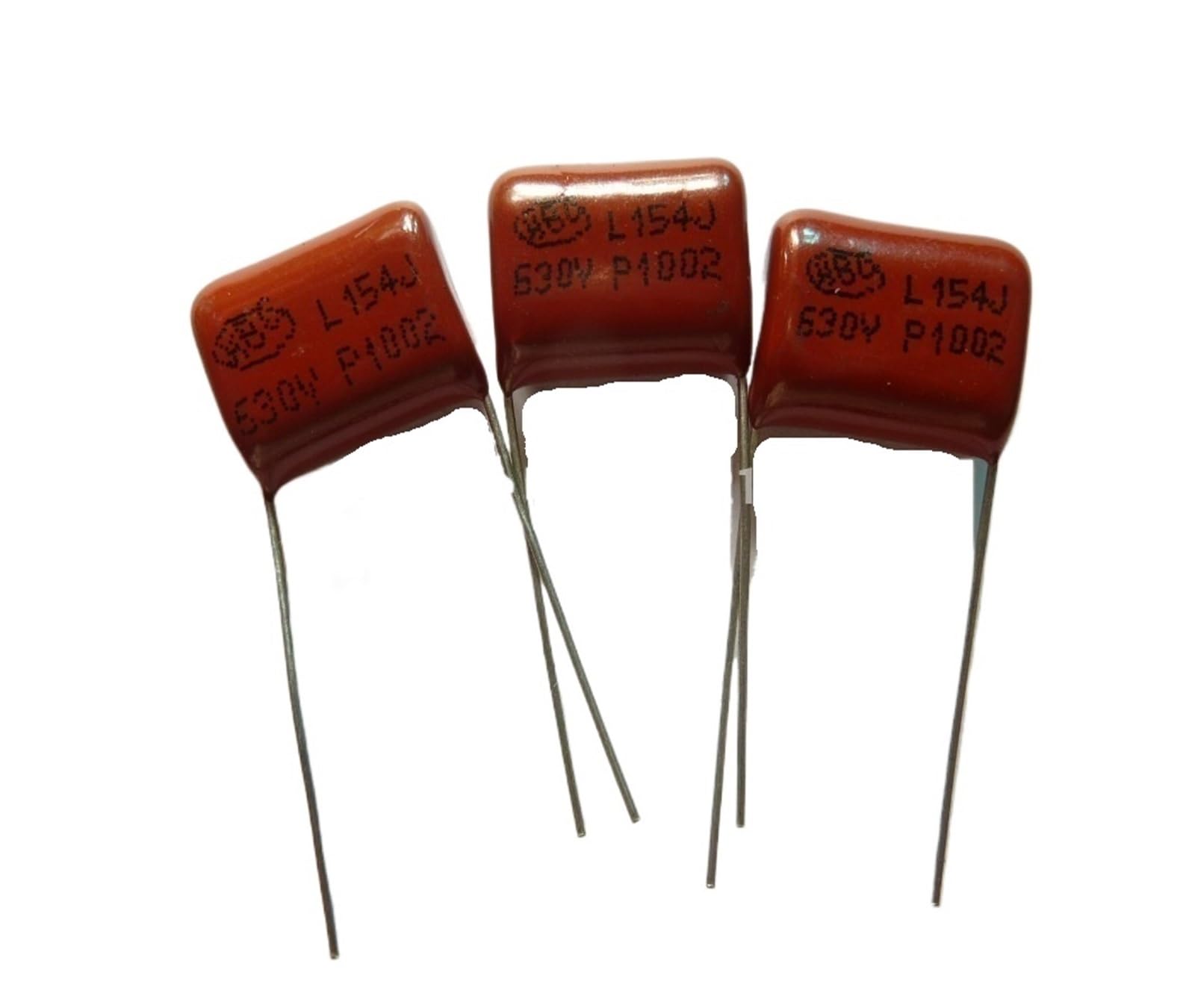 ICXLPMC 10pcs CBB 154 630V 154J CBB21 0.15uF 150nF P15 Metallized Polypropylene Film Capacitor
