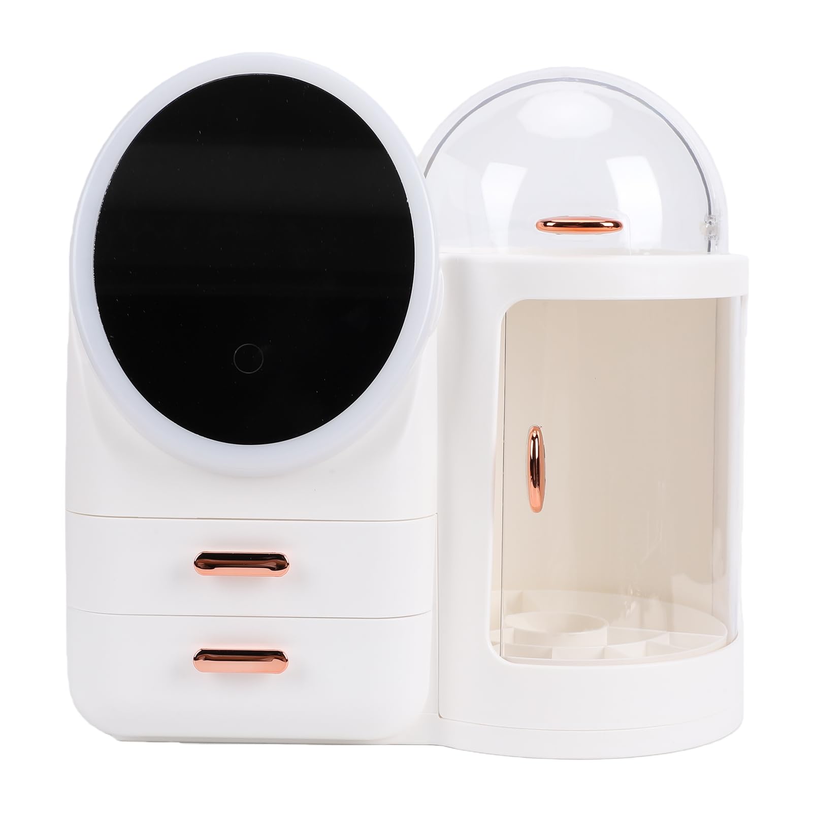 Sonew Organisateur de Maquillage avec Miroir LED, 3 Couleurs, Atténuable,