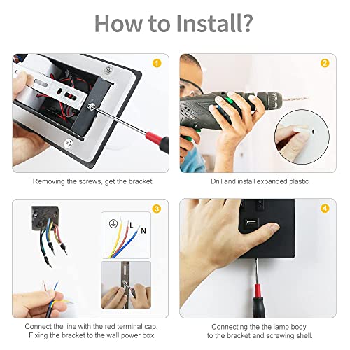 Modern Led Wall Sconce,Bedsides Wall Lights 20W 3000K,Hardwired Wall Lamp With On Off Switch Suitable For Hotels, Bedrooms And Corridors #TOP7