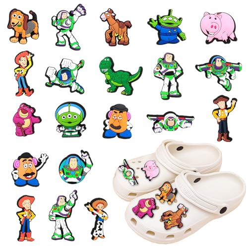 Shoe Charms Decorations Set- Toys Anime Charm Shoe Accessories PVC Cute Durable Cartoon Summer Clog Sandals Bracelet Badges Wristband Pins for Party Boys Girls Teens Party Favors Gifts Kids Adults